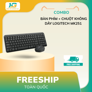 Combo Bàn phím + Chuột không dây Logitech MK251 Đen