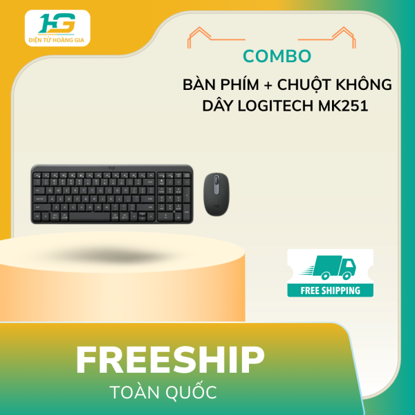 Combo Bàn phím + Chuột không dây Logitech MK251 Đen - Hình ảnh 4