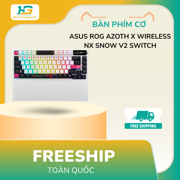 Bàn phím cơ Asus ROG Azoth X Wireless NX Snow V2 switch - Hình ảnh 2